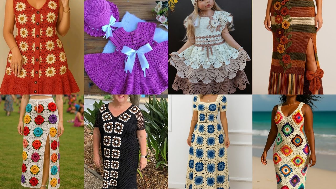 Crochet Frocks Trendy New Design Ideas 2025||Crochet Baby Clothes 
