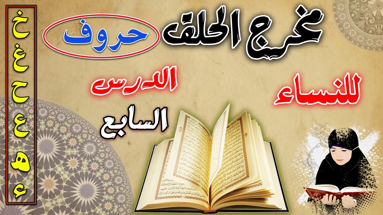 مخرج الحلق | الدورة المبسطة لأحكام التجويد الميسر للنساء | دورة المبتدئات