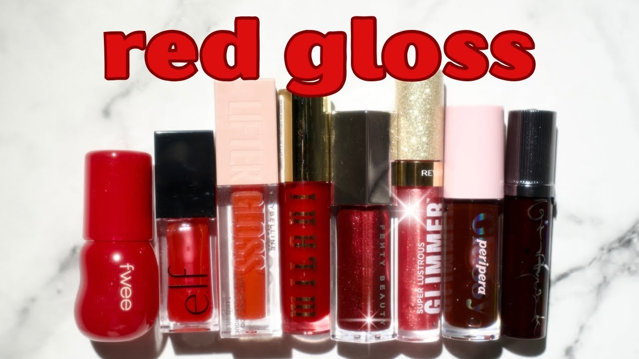 I swatched and tried on EVERY red lip gloss!