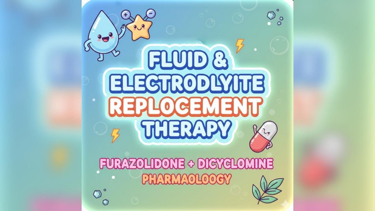 Fluid & Electrolyte Replacement Therapy | Furazolidone & Dicyclomine || Pharmacology #medical