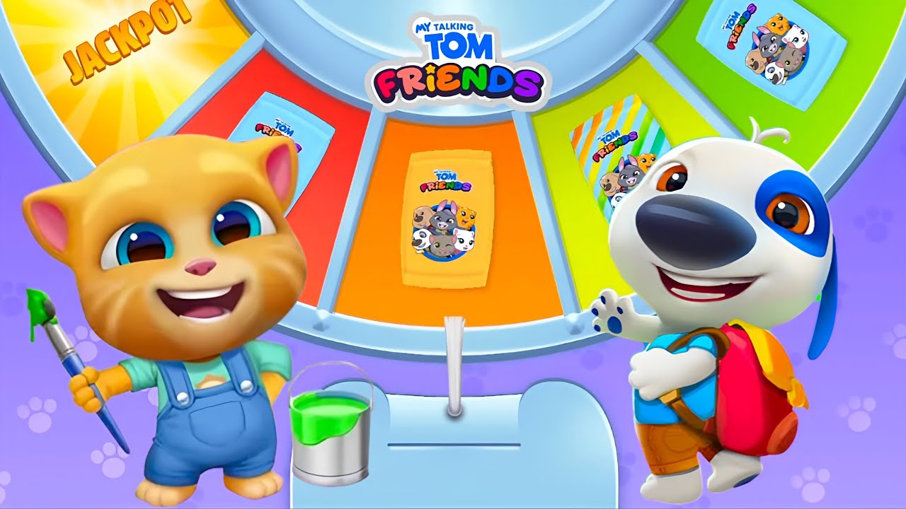Jackpot Wheel Cards OPENING 😍 - My Talking Tom Friends New Collection Update Outfit7