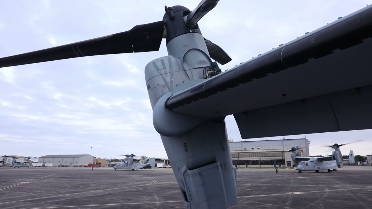 B-Roll: Super Bowl LIX MV-22B flyover rehearsal