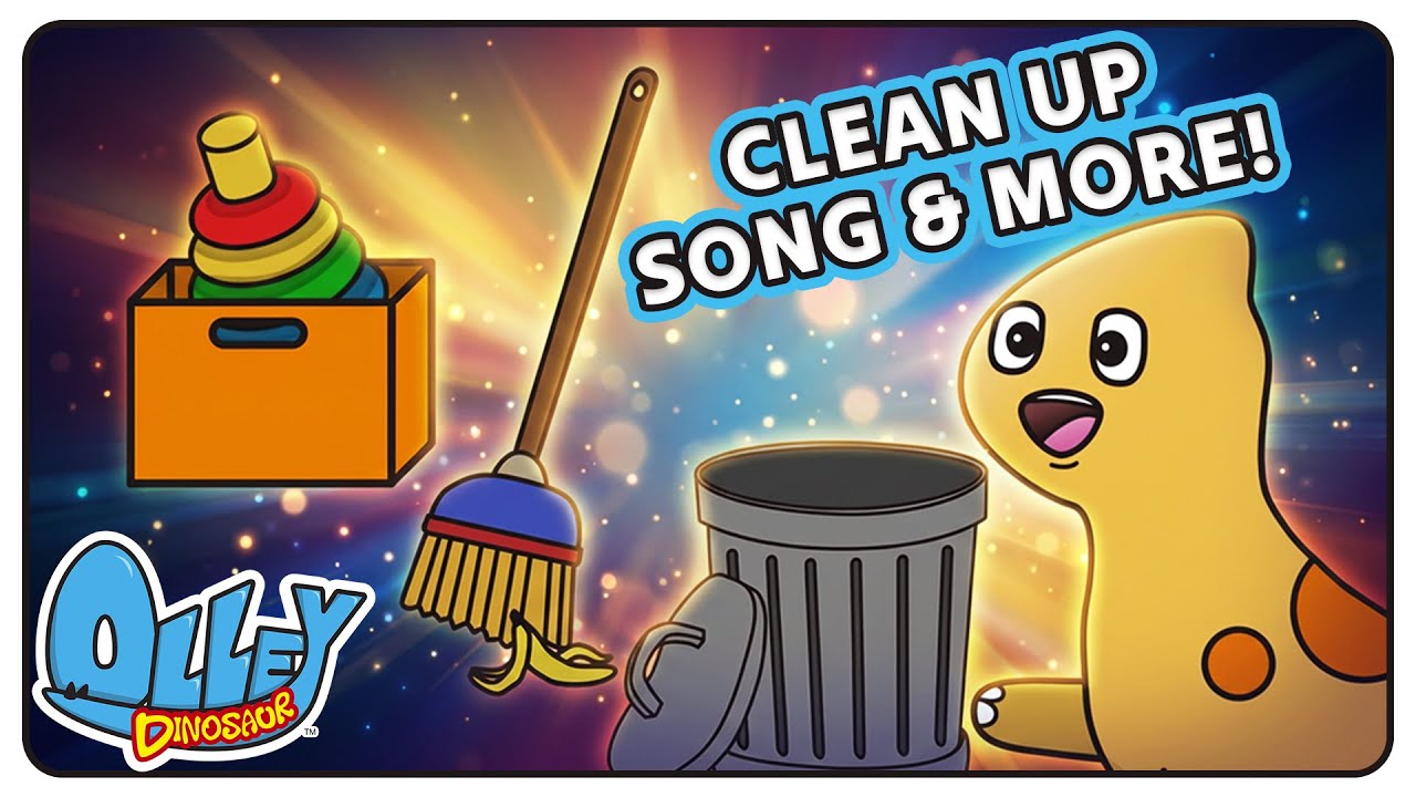 Basketball, Counting & More! 🏀💯 Olley Dinosaur | Kids Songs + Show