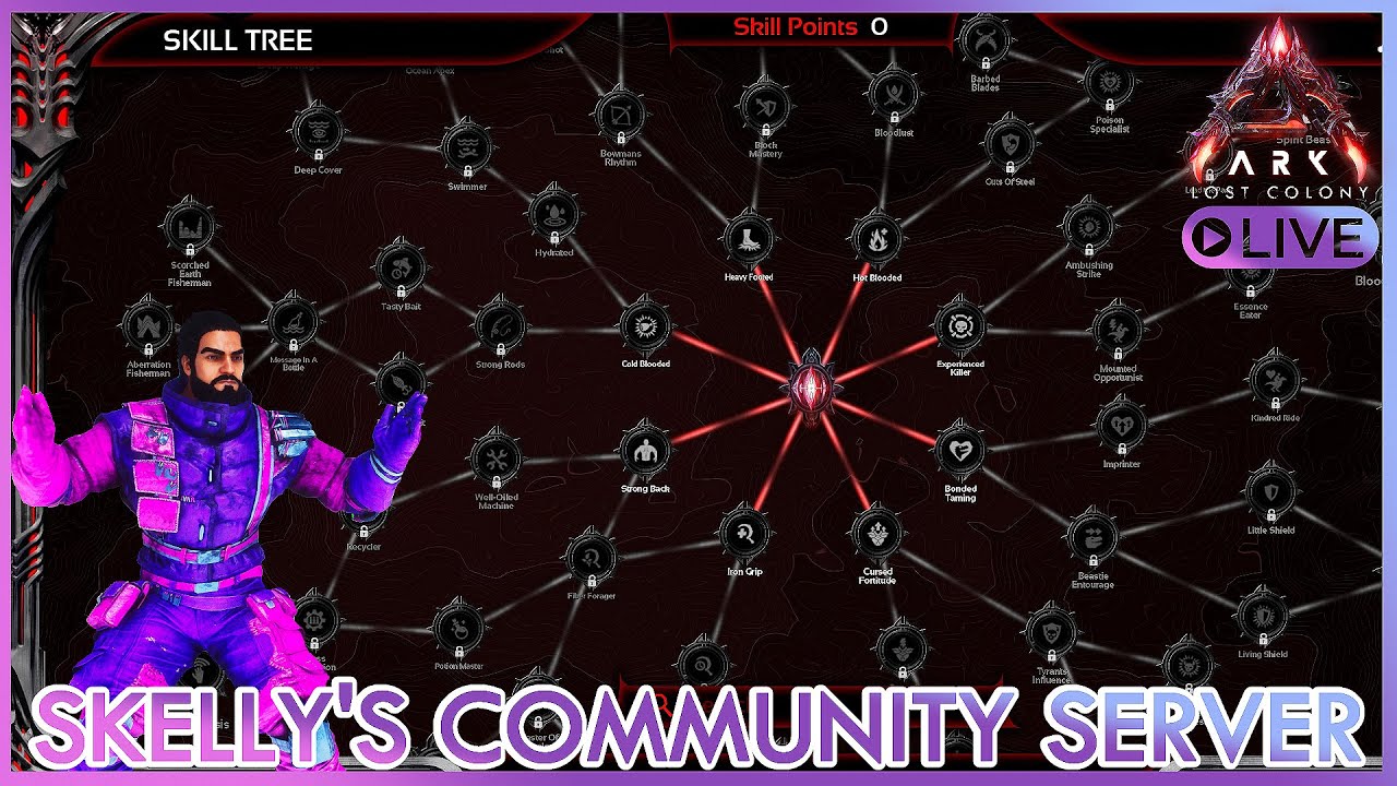 (LIVE 🔴) I Have SO MANY Skills To Unlock!! | Skelly's Lost Colony Community Server [Day 9]