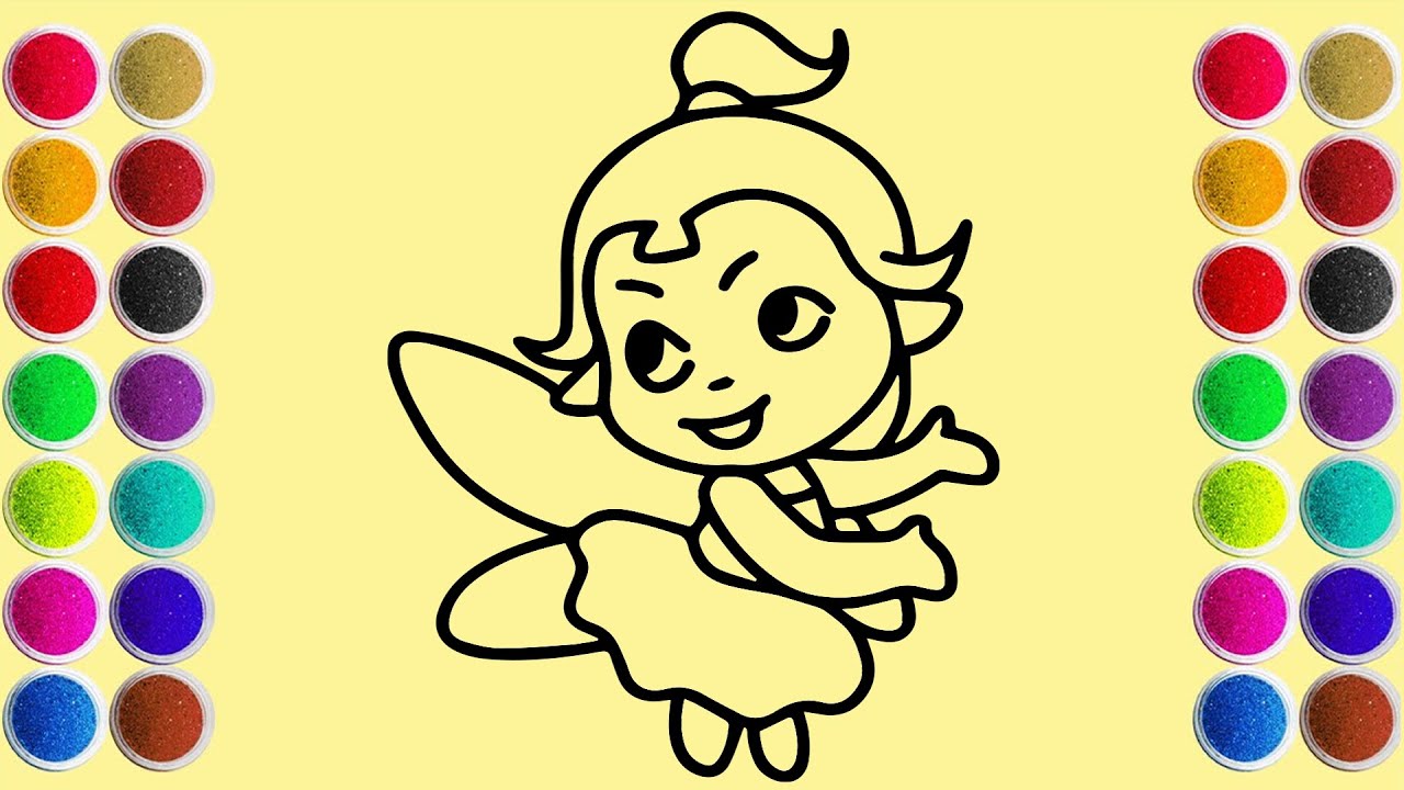 Relax and enjoy this satisfying sand painting of a cute fairy | easy step by step tutorial
