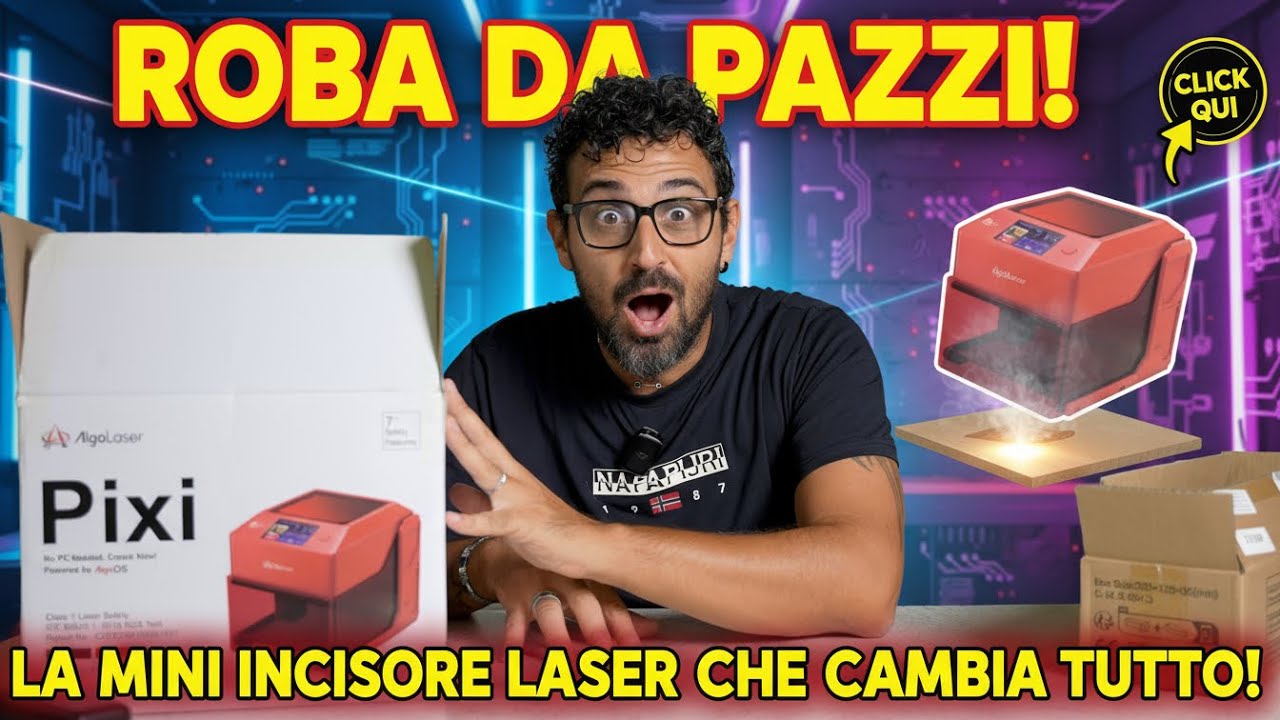 Piccolo, economico e GENIALE... Algolaser Pixi INCISORE LASER 