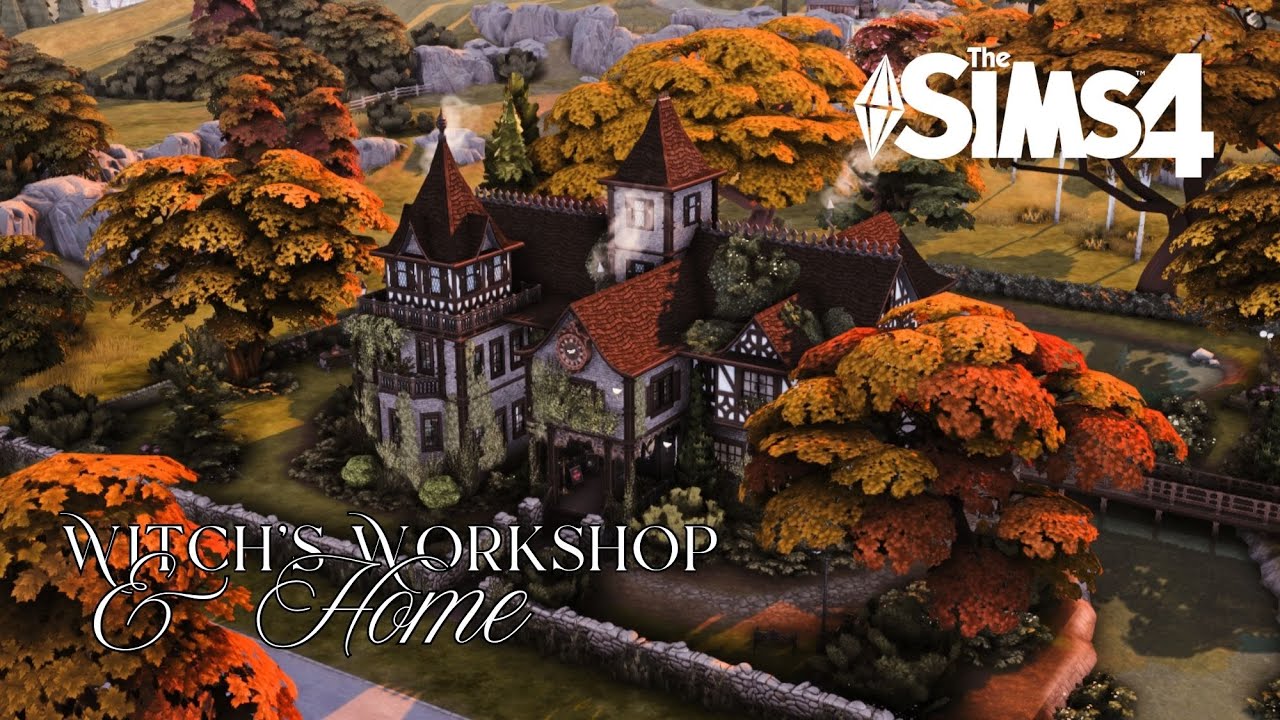 Witch's Workshop and Home | The Sims 4 Business and Hobbies | Speed Build | No CC |