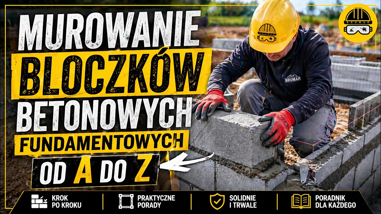 MUROWANIE BLOCZKÓW BETONOWYCH FUNDAMENTOWYCH OD A DO Z