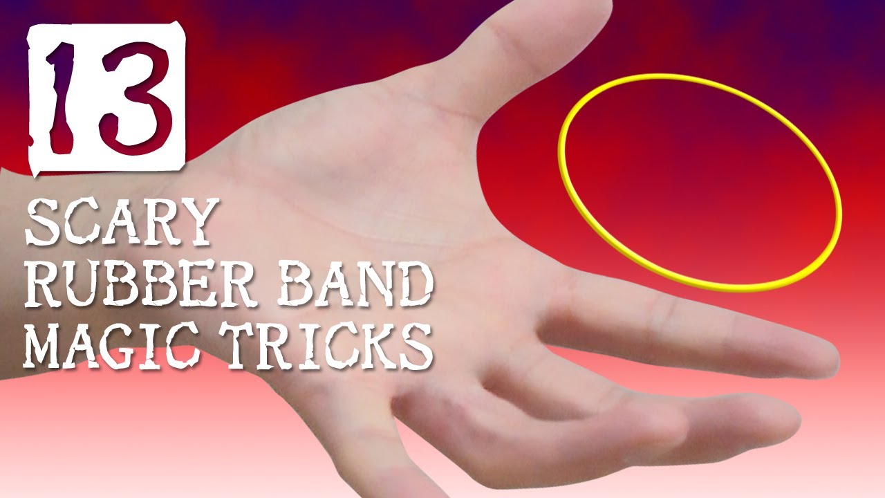 コワっ！恐怖さえ感じる 13の輪ゴムマジック【種明かし】Rubber band magic tricks