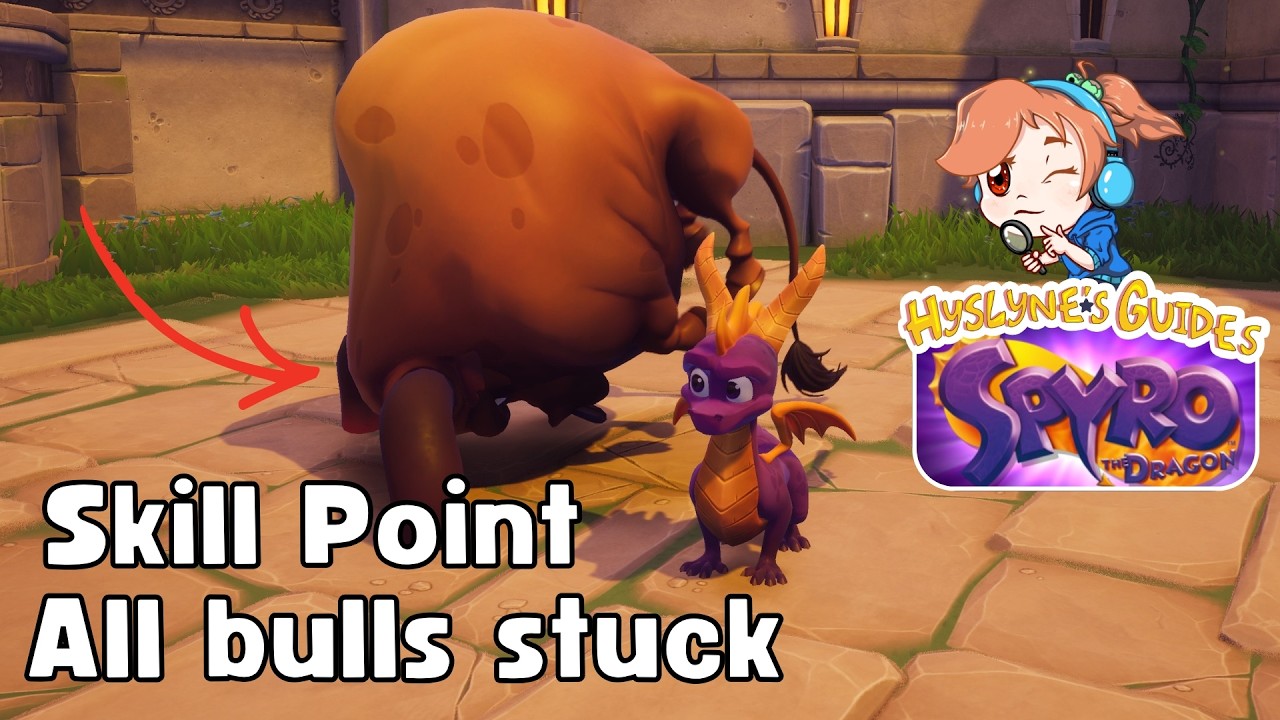 How to get all bulls stuck in Town Square (Skill Point) - Spyro the Dragon (Reignited Trilogy)