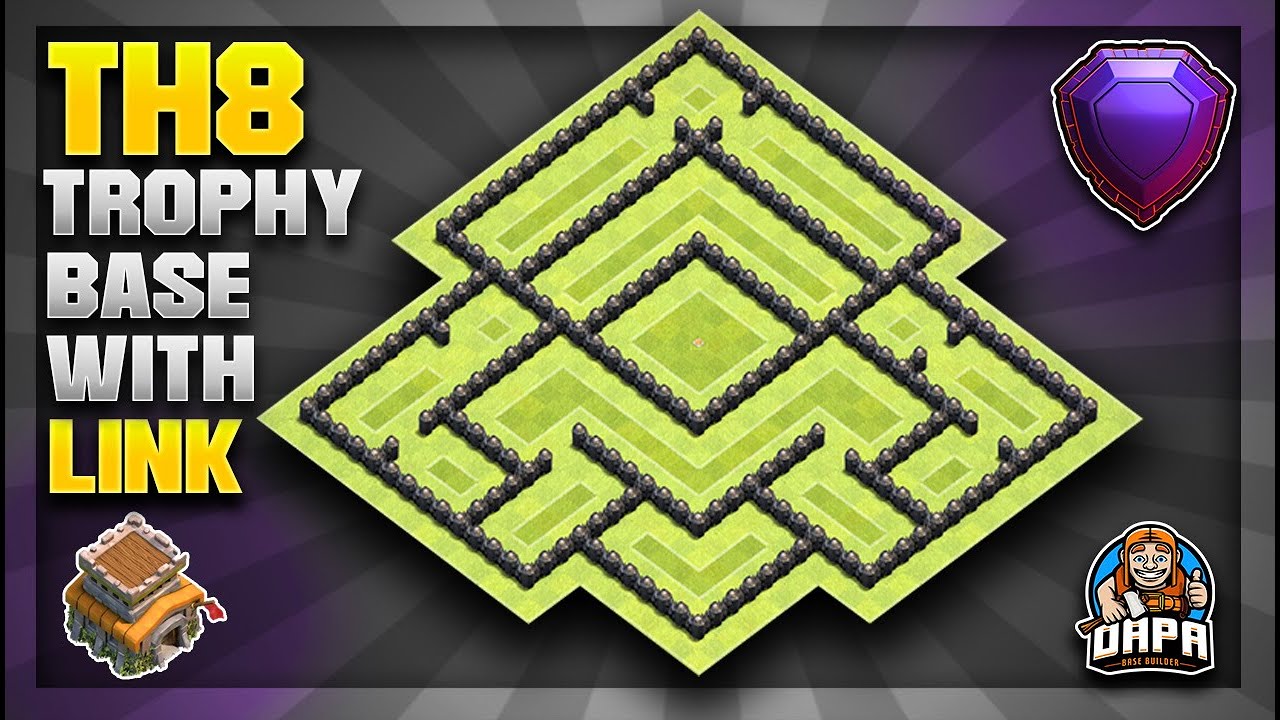 *THE BEST TH8 BASE EVER!* INSANE TH8 Trophy Pushing Base Layout 2020 With COPY LINK - Clash Of Clans