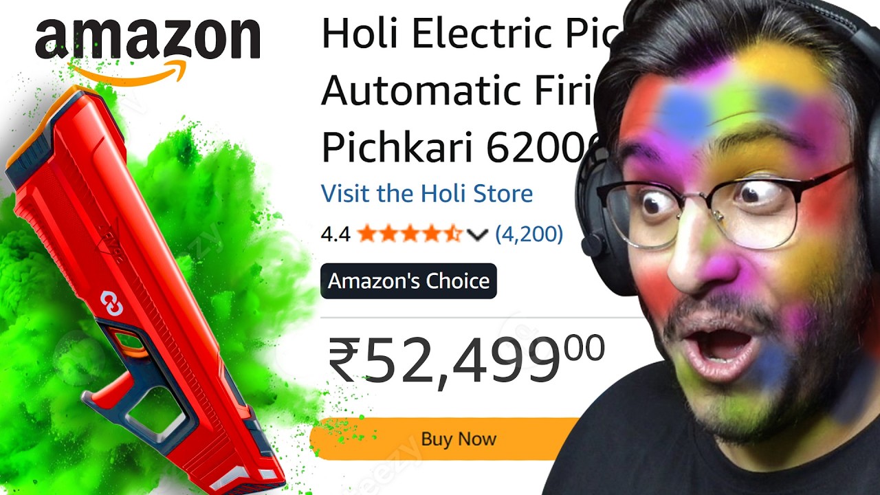 I BOUGHT BIGGEST HOLI PICHKARI FROM AMAZON 2026
