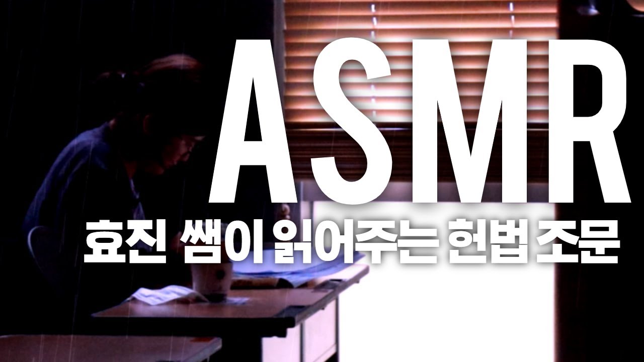[헌법 조문 ASMR]주무실때 들으세요♥ㅣ빗소리 ASMR