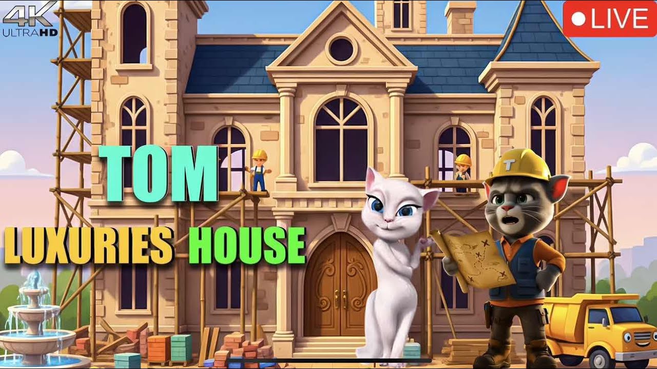 🔴 Live Building LUXURY HOUSE FOR TOM & FRIENDS🏠💰 | Talking Tom Gold Run LIVE #shorts