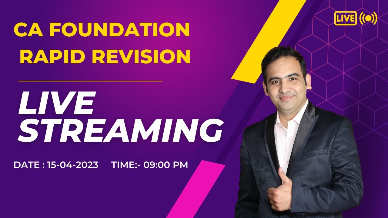 CA FOUNDATION LAW  | RAPID REVISION PART- 1 | Sanyog Vyas