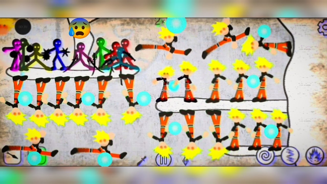 naruto multi shadow clone vs stickman army with swords ⚔️ & bombs 💣#trending #viral 