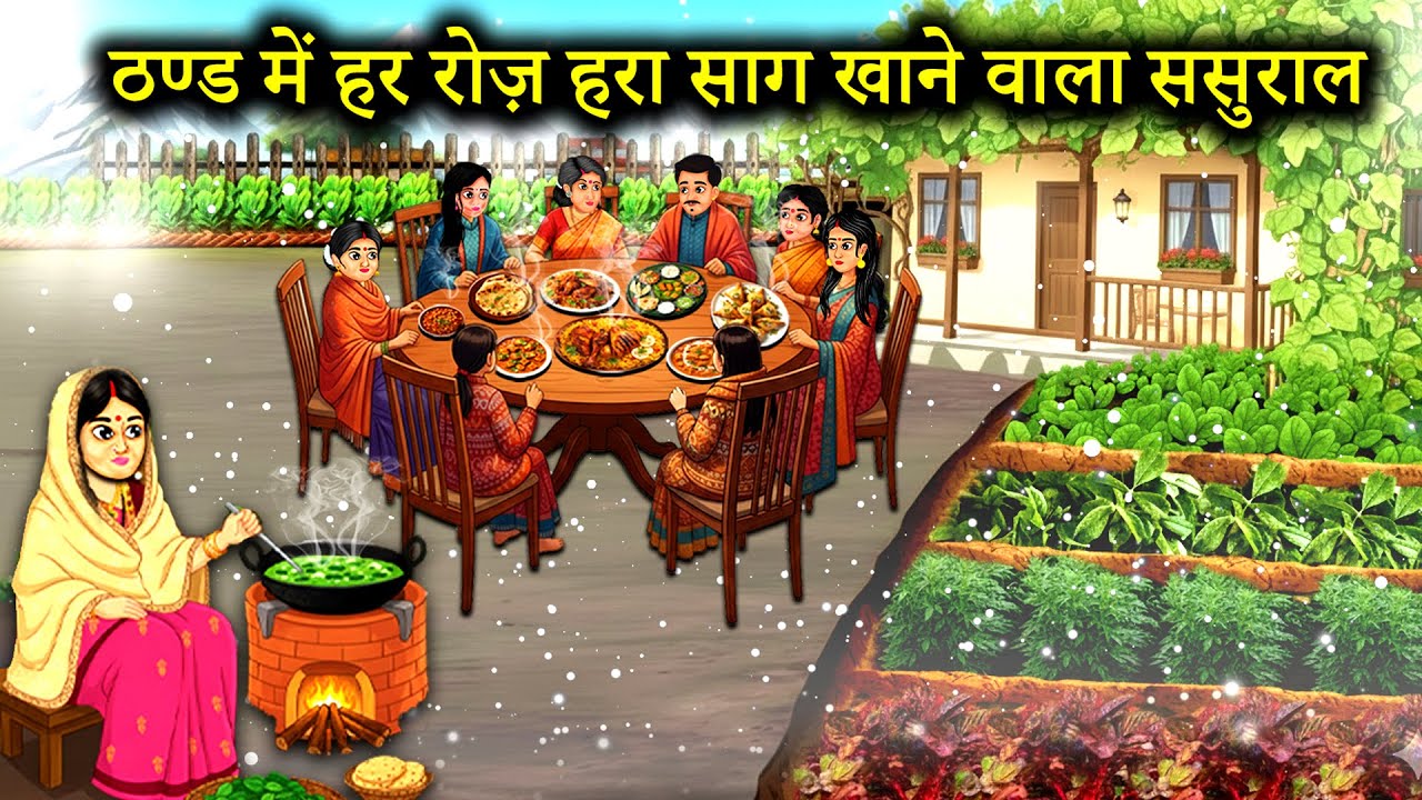 ठण्ड में हर रोज हरा साग खाने वाला ससुराल | in-laws home eat green leafy vegetables in winter #story