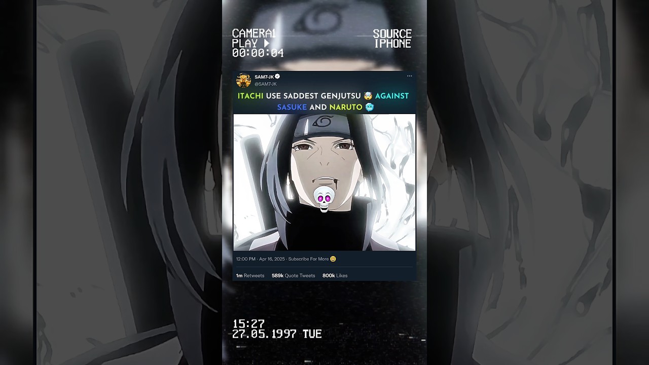 ITACHI USE SADDEST GENJUTSU 🤯 AGAINST SASUKE 🥶