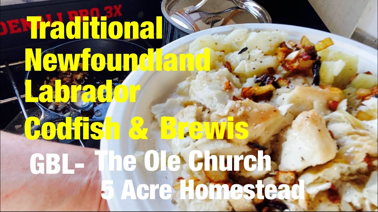 Traditional Newfoundland and Labrador Codfish & Brewis with Scruncheons #NLFood #ComeHomeYear2022￼