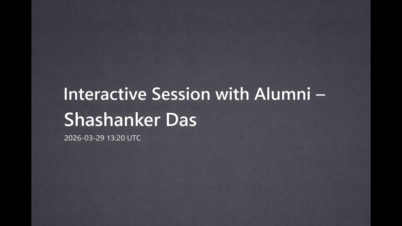 NIT Delhi Alumni Session | Shashanker Das (Product Manager @ TSX | Ex-Samsung) | Career  Insights