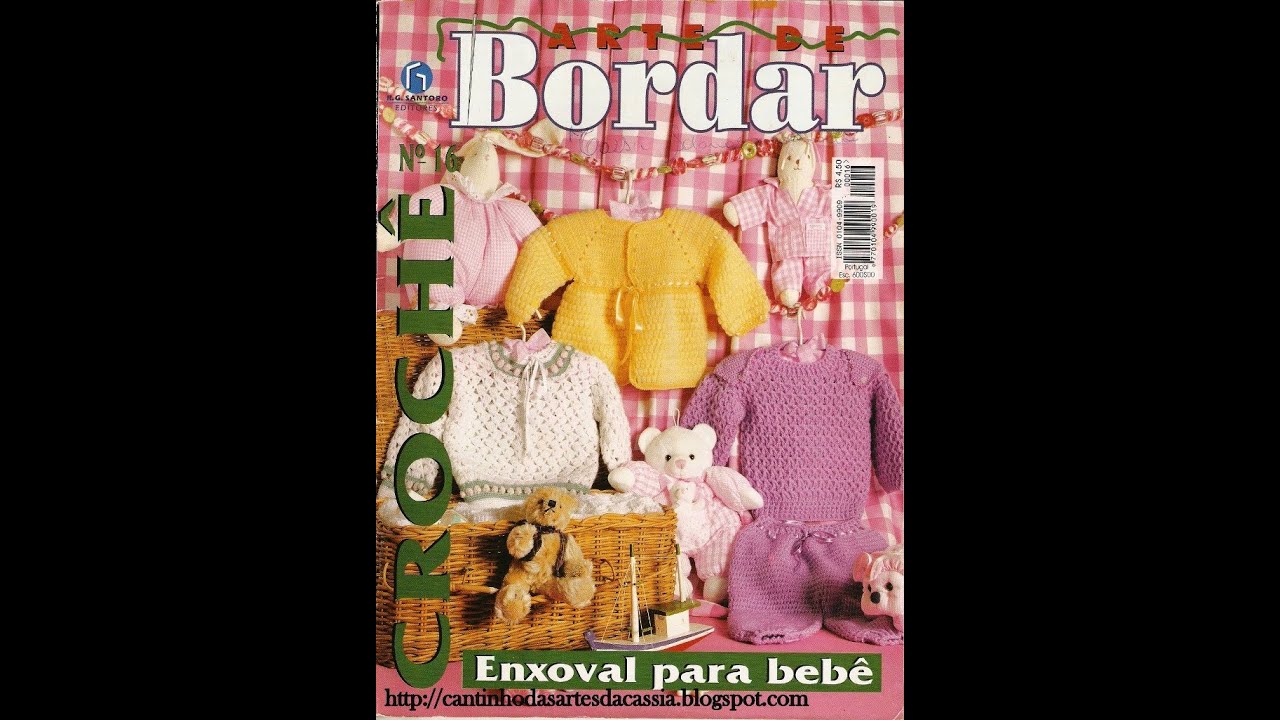 Arte de Bordar №16 enxoval para bebe Журнал с образцами на португальском языке