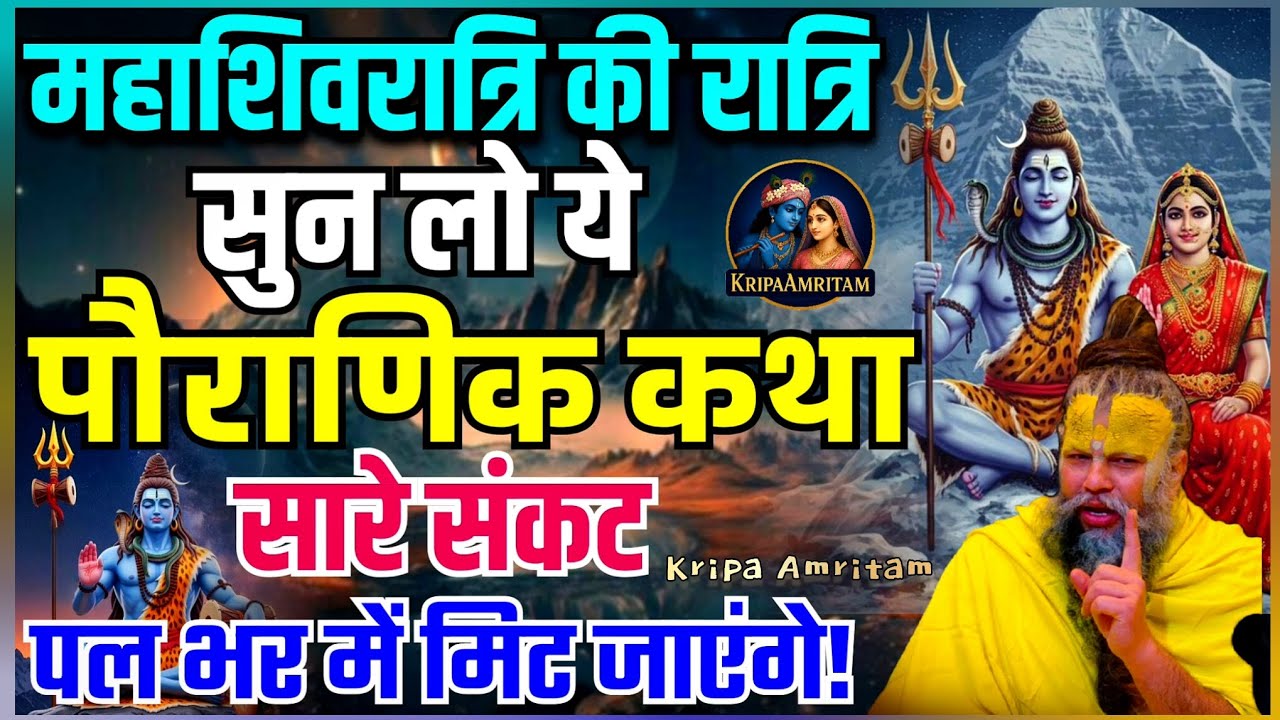 महाशिवरात्रि की पौराणिक कथा सुन लो जीवन के सारे संकट पल भर मे मिट जाएंगे ! Premanand Ji Maharaj