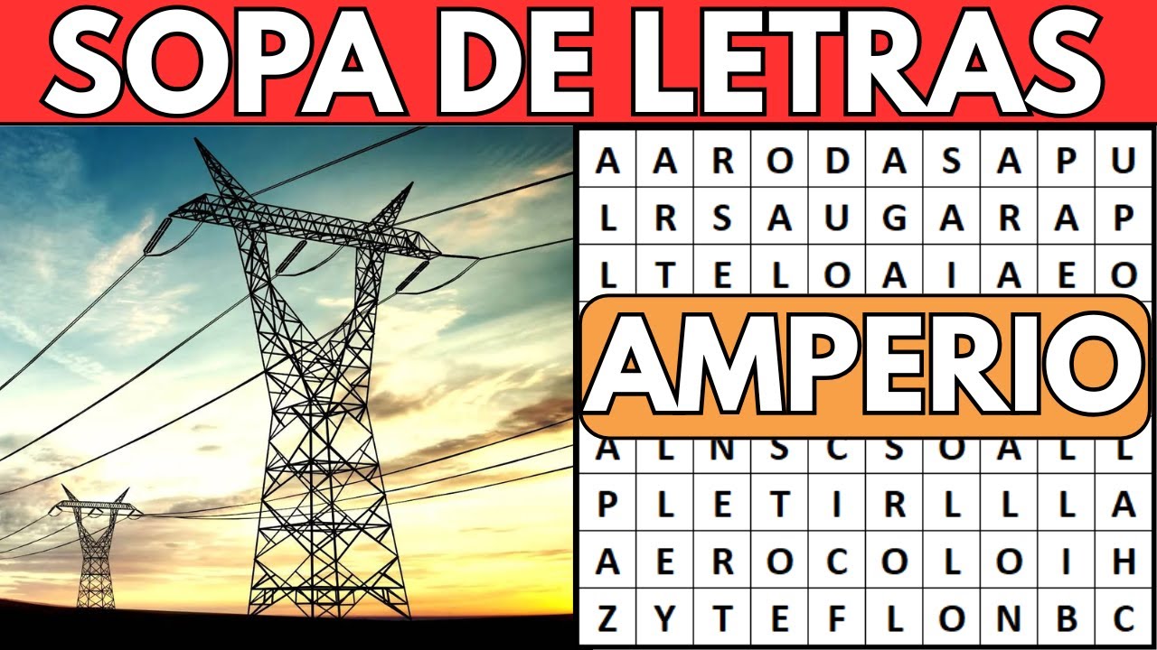 Reta tu mente con esta sopa sobre LA ELECTRICIDAD