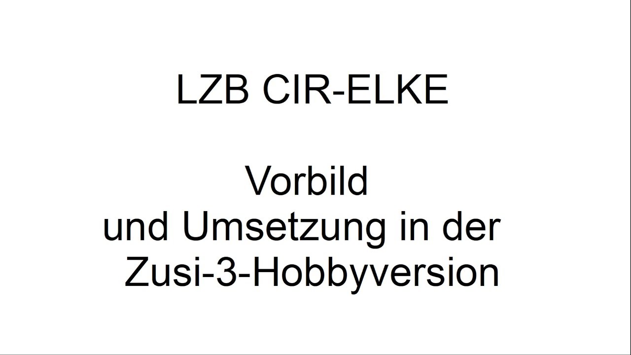 Linienzugbeeinflussung LZB CIR-ELKE