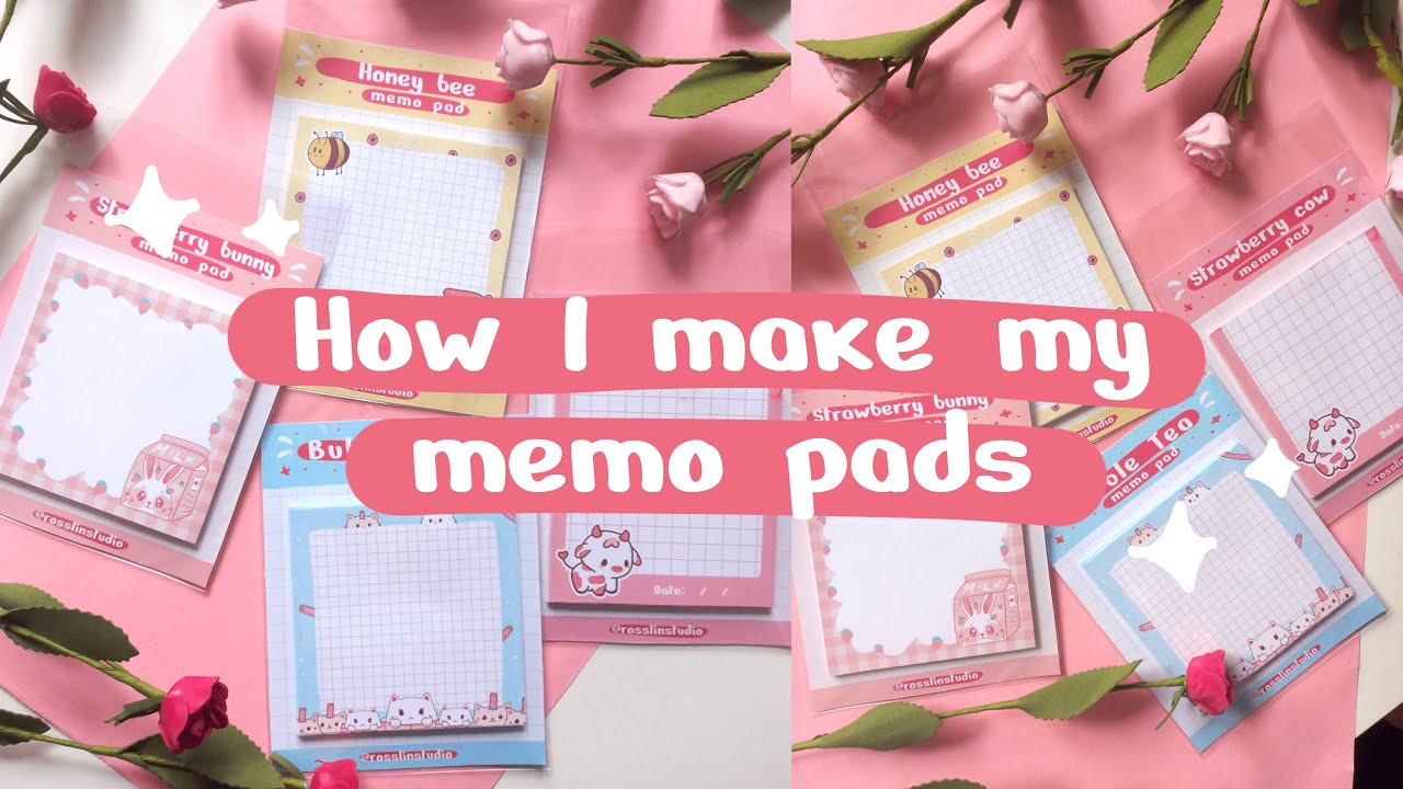 STUDIO VLOG 5 ✨HOW I MAKE MY MEMO PADS with backing cards , DIY MEMO PAD/NOTEPADS at home easy✨