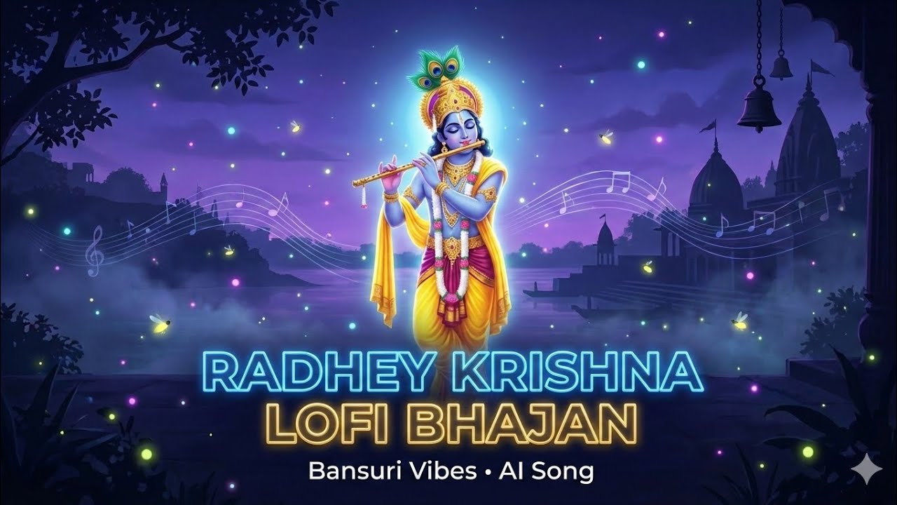 Radhey Krishna LoFi Bhajan 🎧 | Bansuri Vibes | Makhan Chor Kanha Song | Devotional Chillout 2026