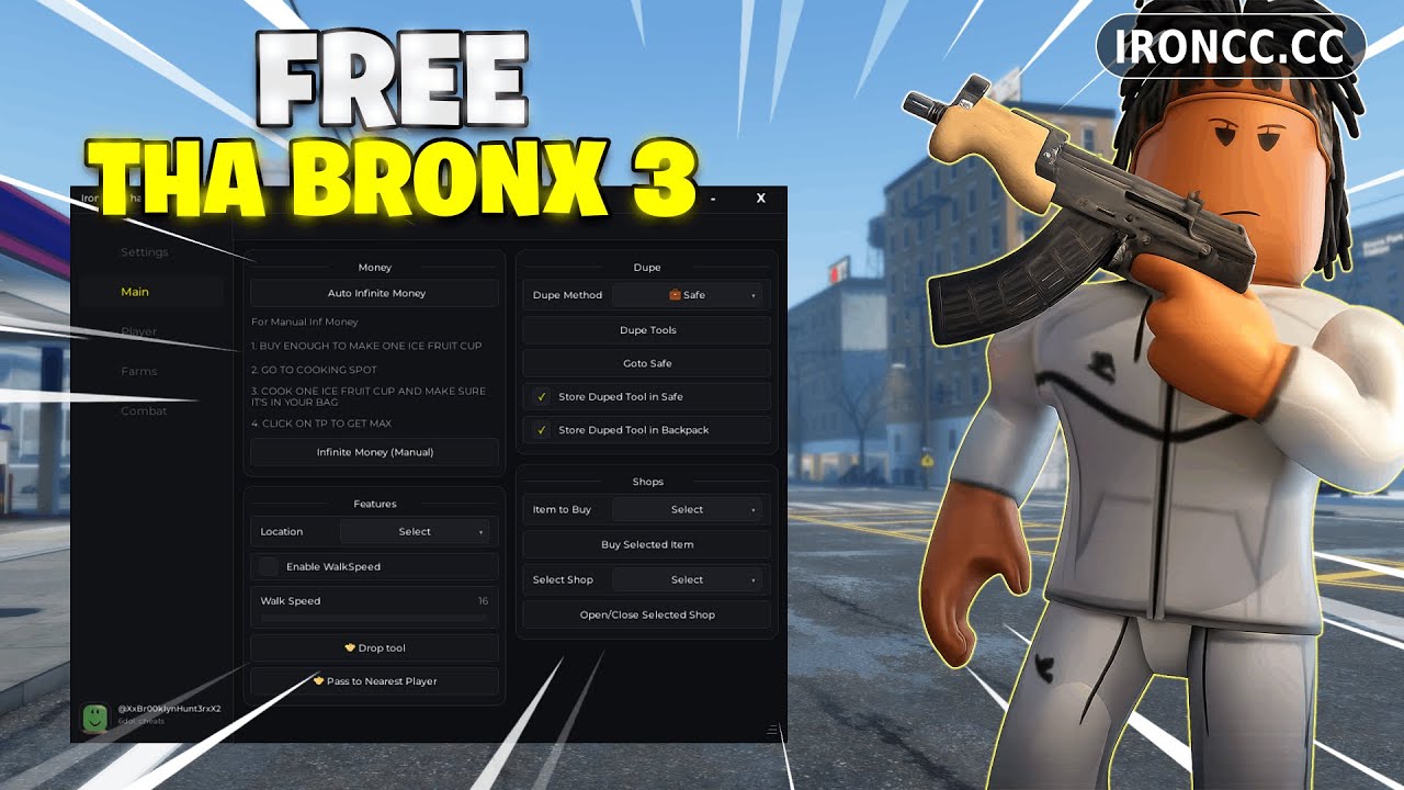 BEST Tha Bronx 3 Script! (ANTI-LOSE ITEMS, DUPE, MAX MONEY & MORE)