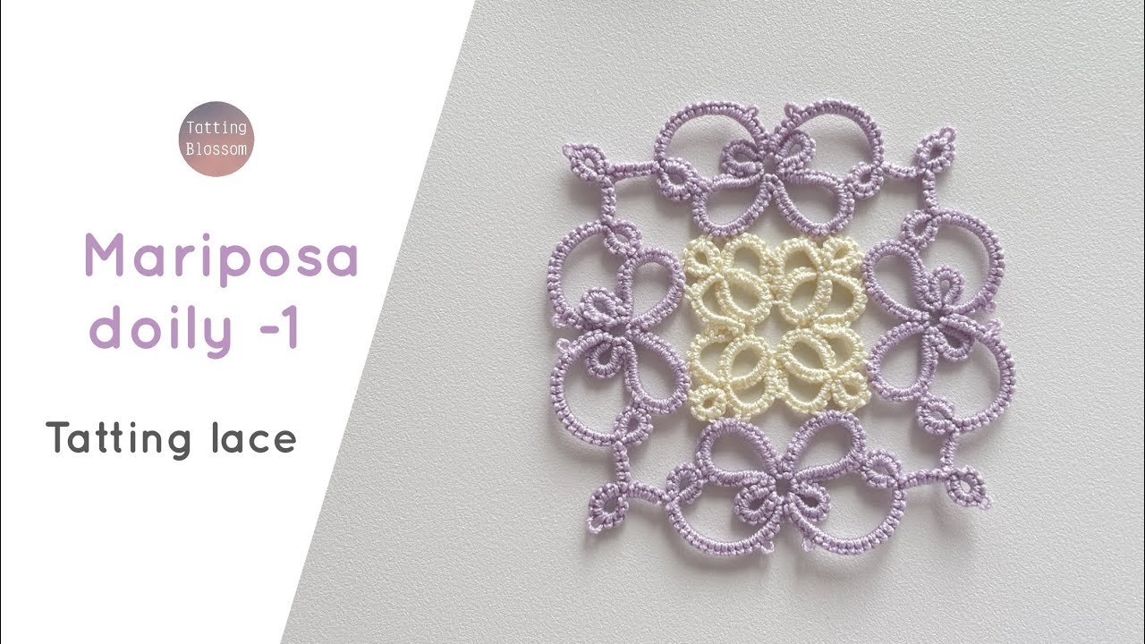 Mariposa doily-1, 나비 도일리 1편/ Tatting lace doily, 태팅레이스 무료도안 수밍