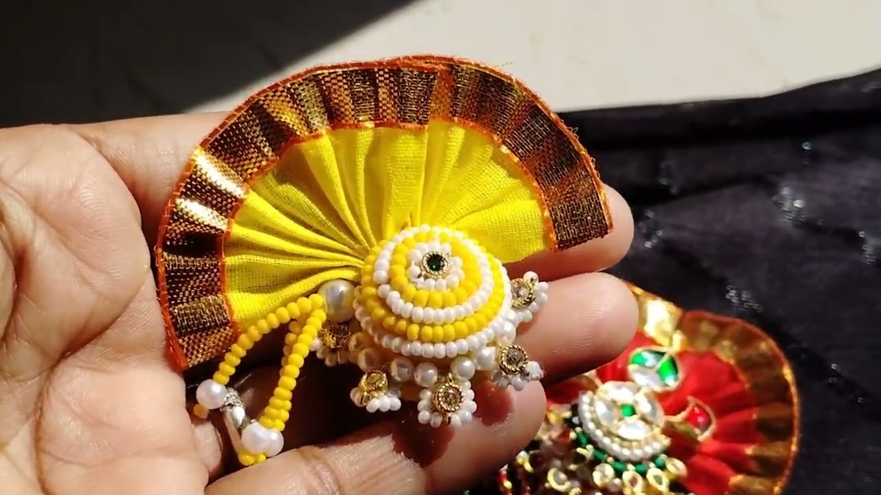 @Dwarkesh_Shringar High' quality Good finishing Handmade Thakorji jadau pagh
