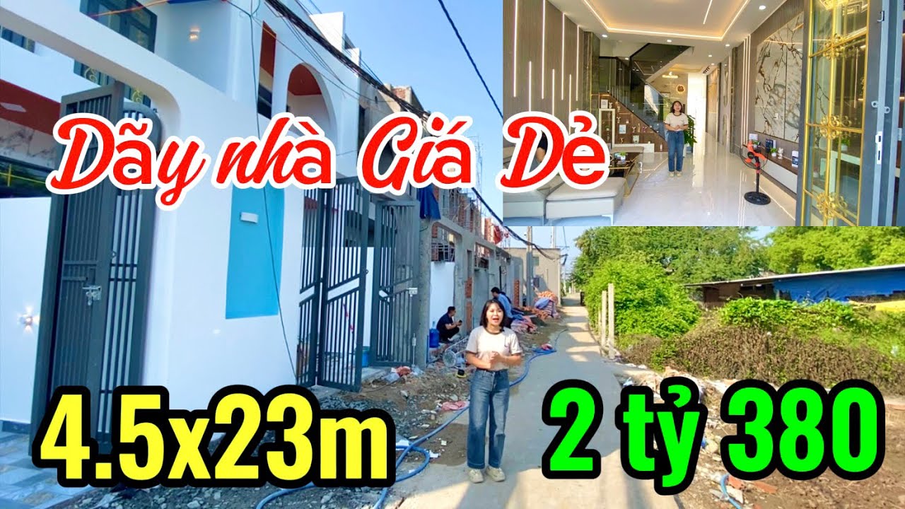XUẤT HIỆN DÃY NHÀ ĐẸP - GIÁ RẺ - GẦN CHỢ LONG THƯỢNG || 4.5x23m SHR - GIÁ TỔNG 2 tỷ 380 Còn Bớt
