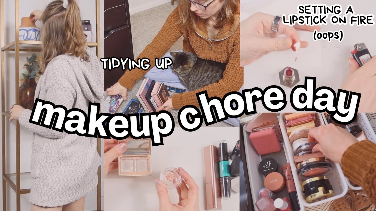 Organizing, Tidying & Makeup Chores *relaxing* 🧺🧹✨ 2024 Reset vlog