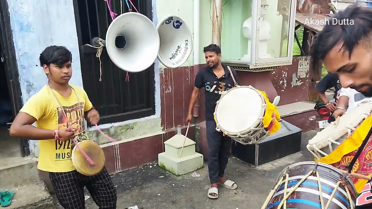 Delhi Jhankar Dhol Tasha Party 🎧 At Santipur Ganesh Puja. 2025 🔥 💥