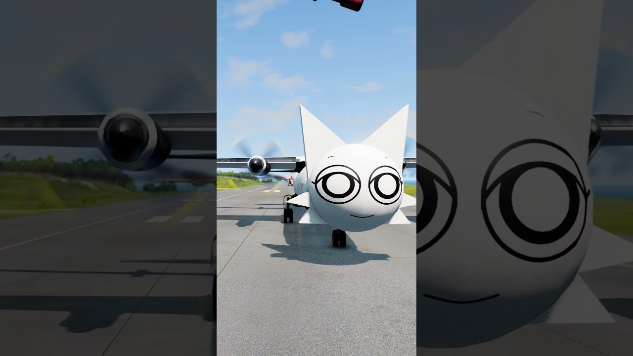 Funny Plane & Sprunki VS GIANT Hammer - BeamNG.drive