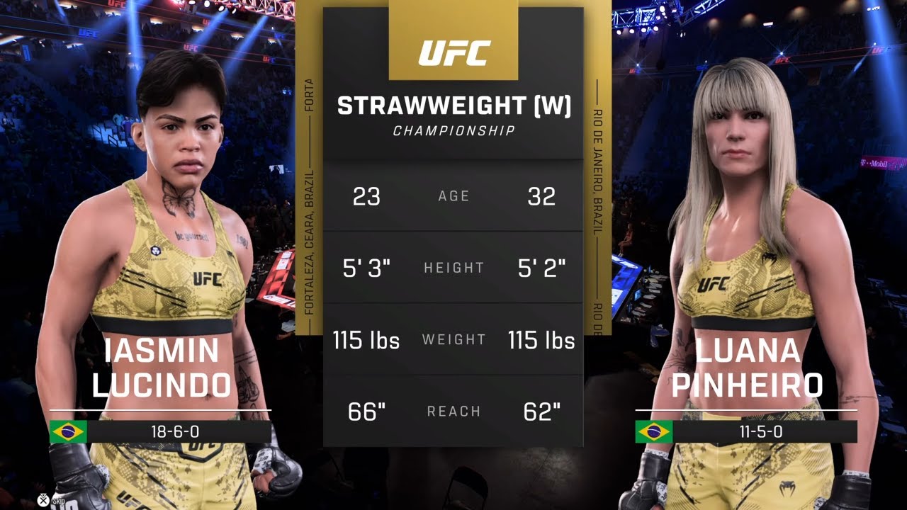 EA Sports UFC 5 Gameplay Iasmin Lucindo vs Luana Pinheiro