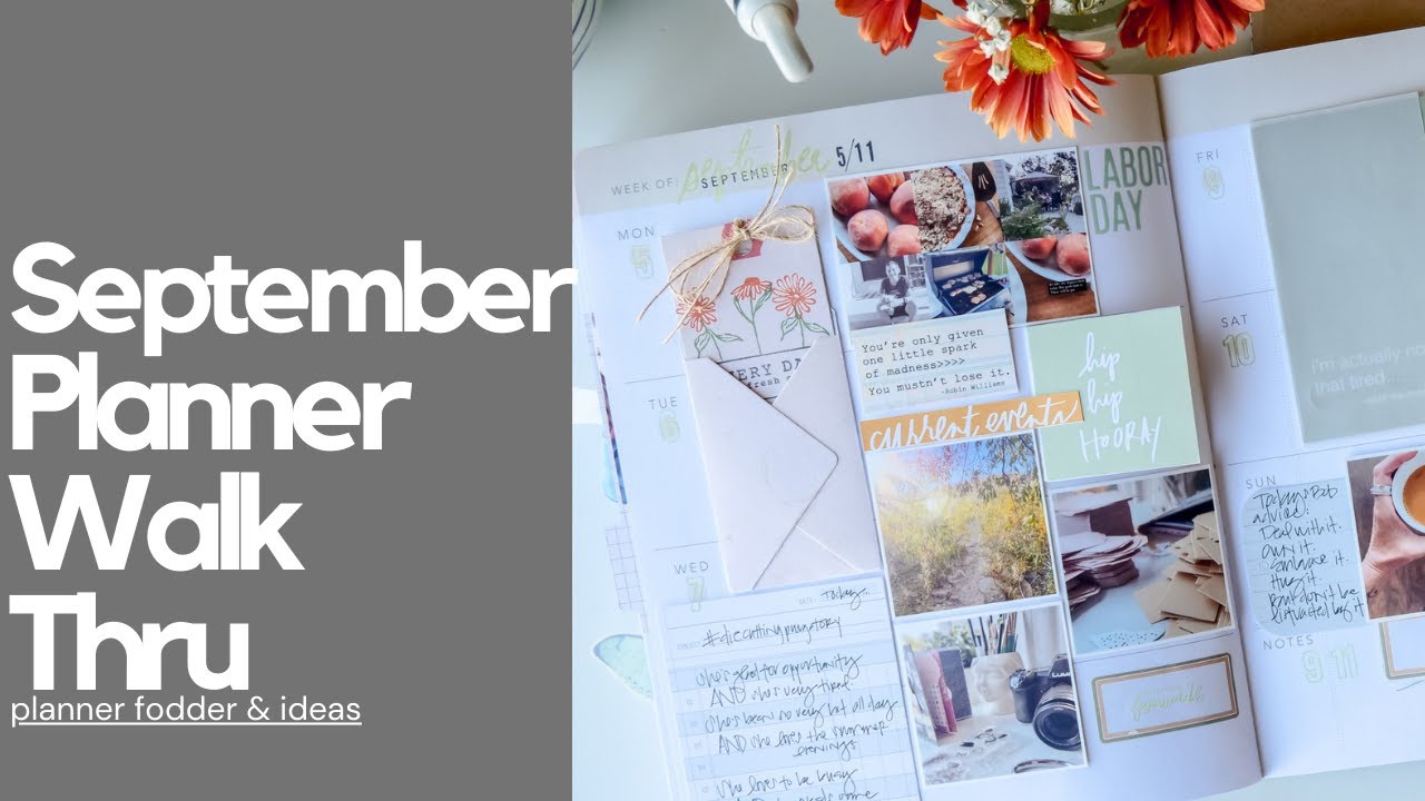 September Planner Pages Walk Through