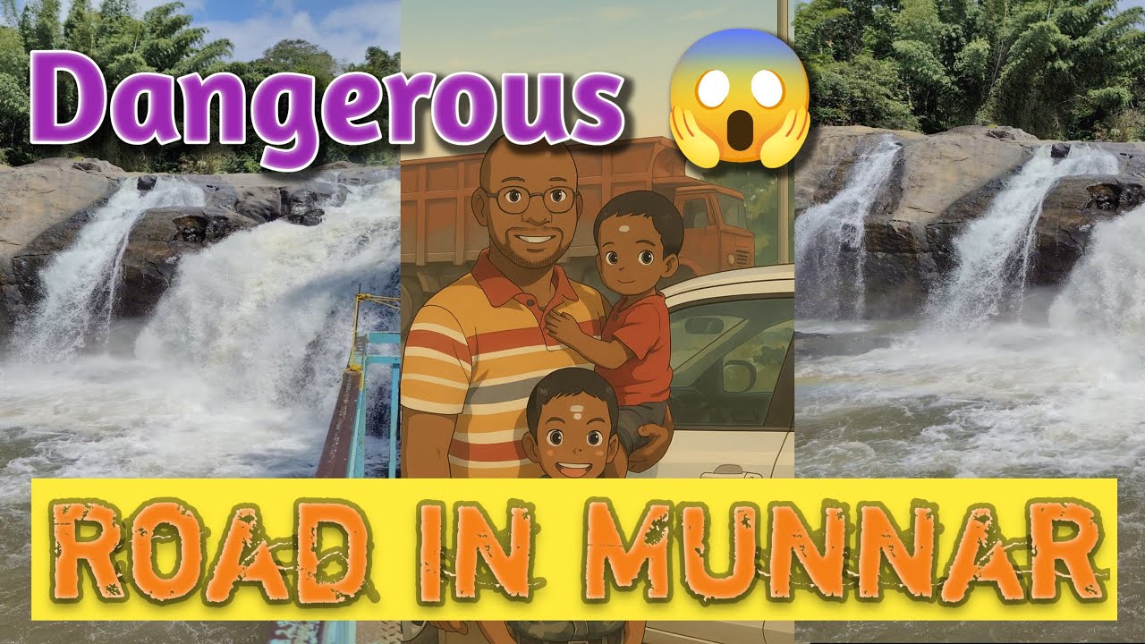 Ripple waterfalls Ghat Road | One of the dangerous roads in Munnar | Drive with safe