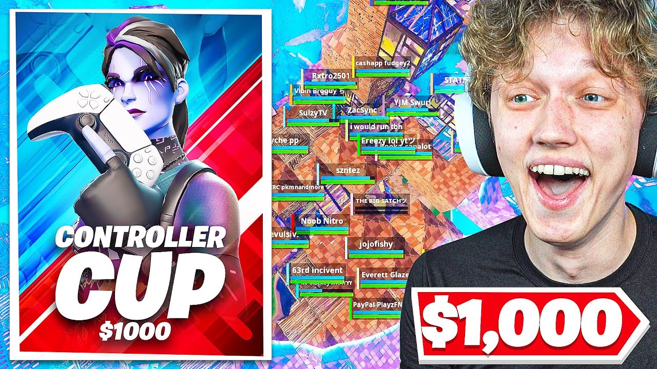 I Hosted a $1000 CONTROLLER ONLY Tournament In Fortnite!
