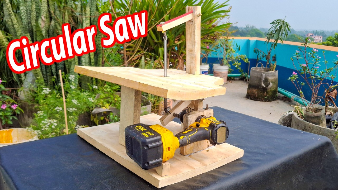 A very unique way to make a scroll saw at home!