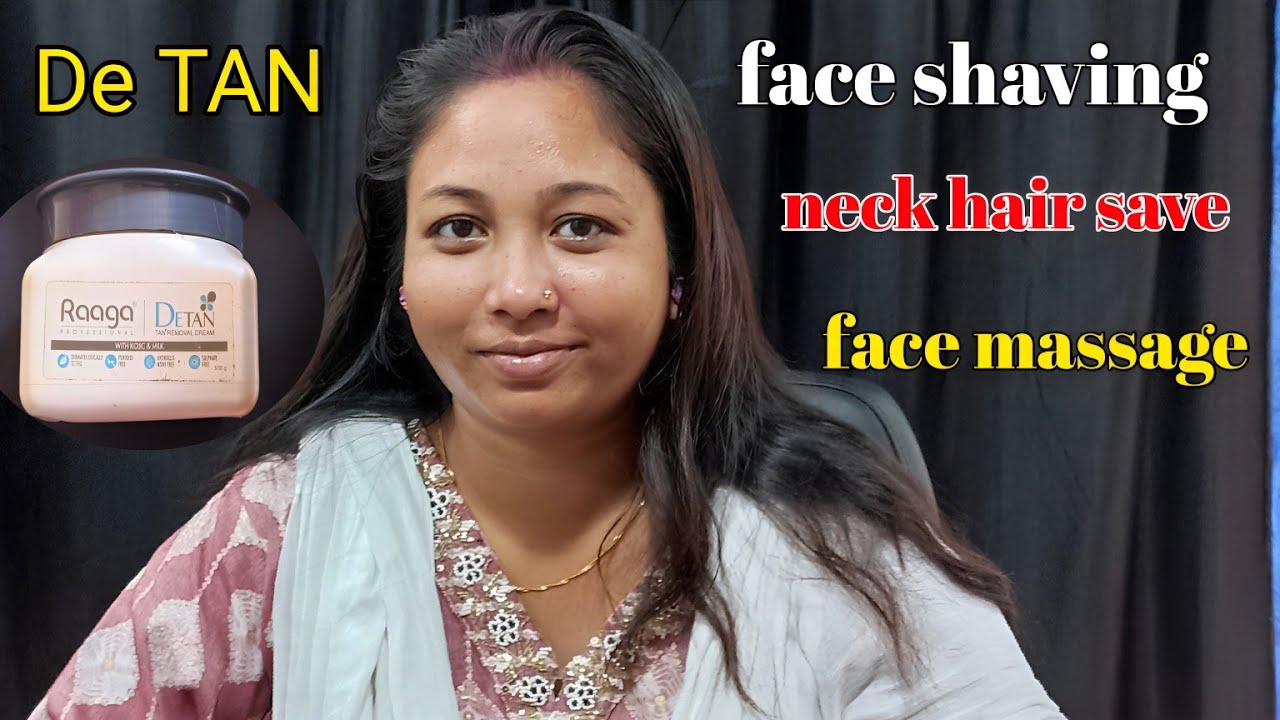 S.H Hair Cut is live ladies face shave in barbershop face massage  neck hair save eyebrow save Detan