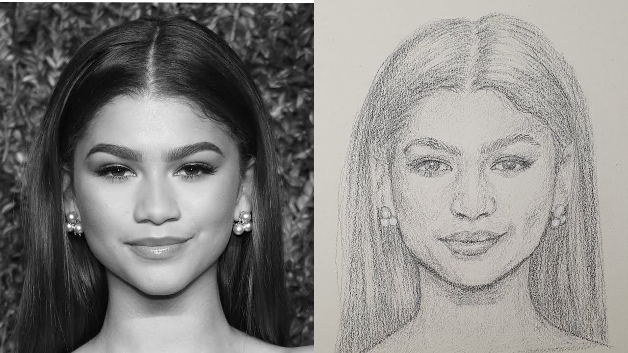 Step by Step How to Draw Zendaya | Drawing Tutorial for Beginners