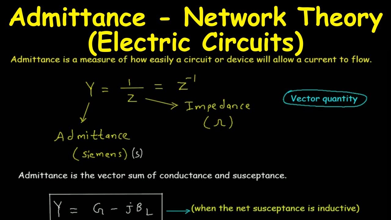 Admittance - Network Theory (Electric Circuits) | Electrical Engineering