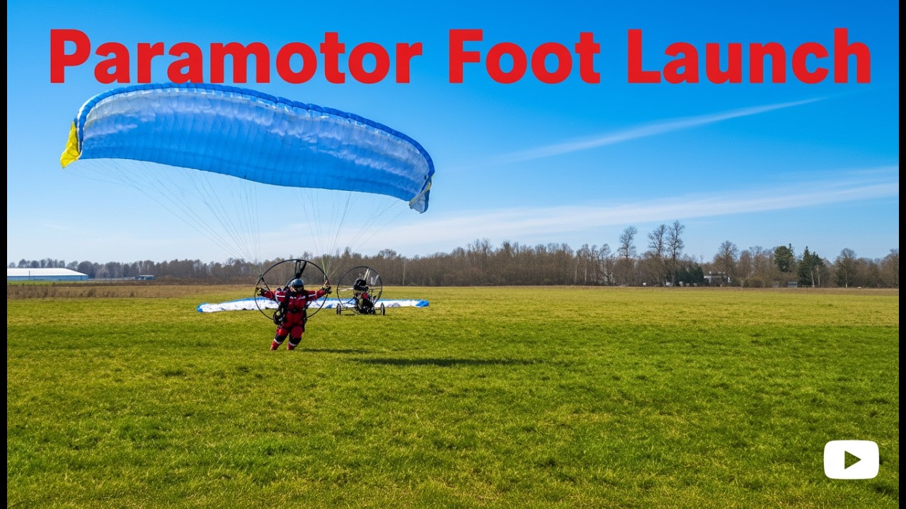 Paramotor Foot Launch in Winter Weather – The Show Must Go On!