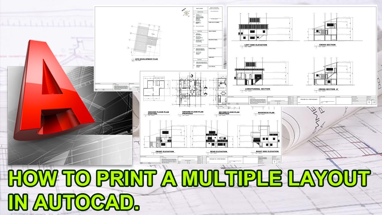 AUTOCAD TUTORIAL HOW TO PRINT A MULTIPLE LAYOUT IN AUTOCAD