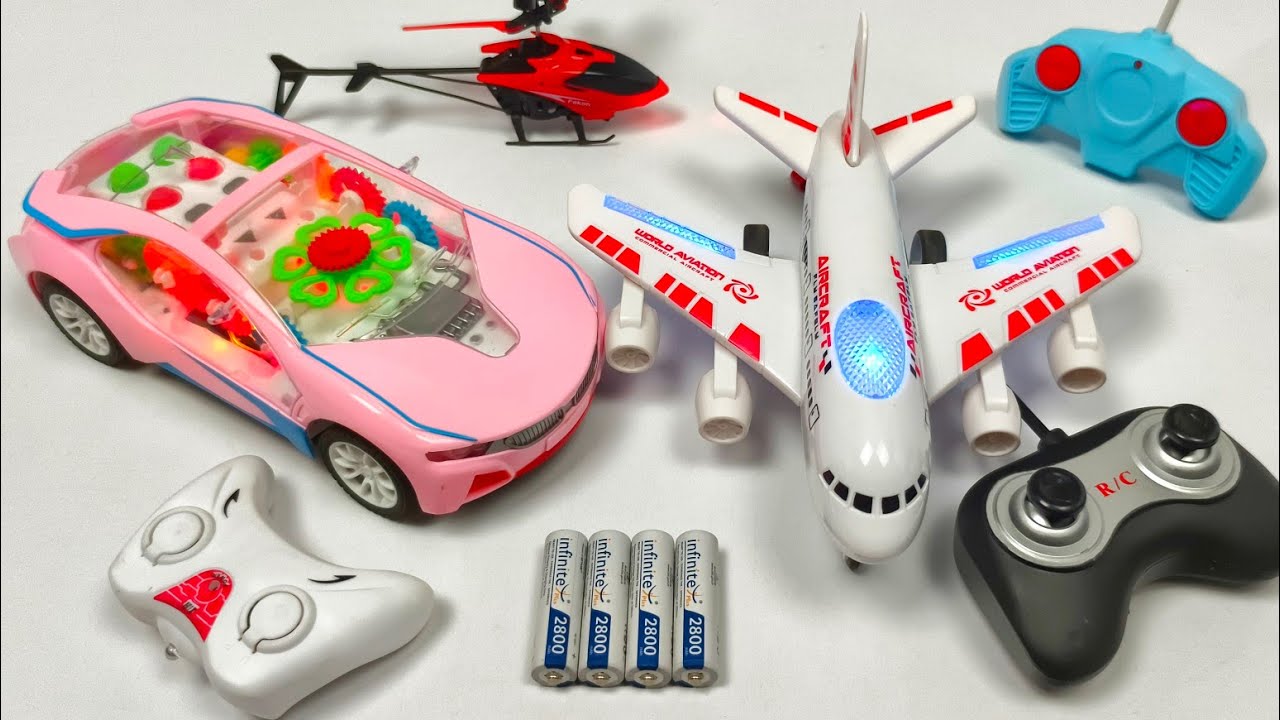 Radio Control AEROBUS and Transparent 3D Lights Gears Car | aeroplane | airplane a380 | airbus a380