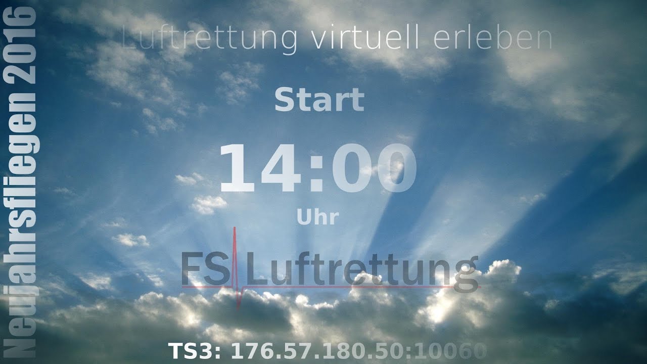 Neujahrsfliegen 2016 - FS Luftrettung▐  Live-Stream von PilotEurocopter