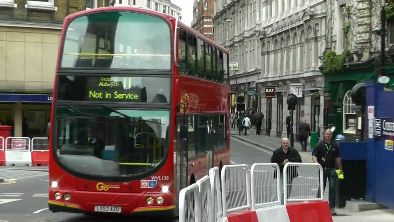 Buses in Central London on a wet 7th June 2012